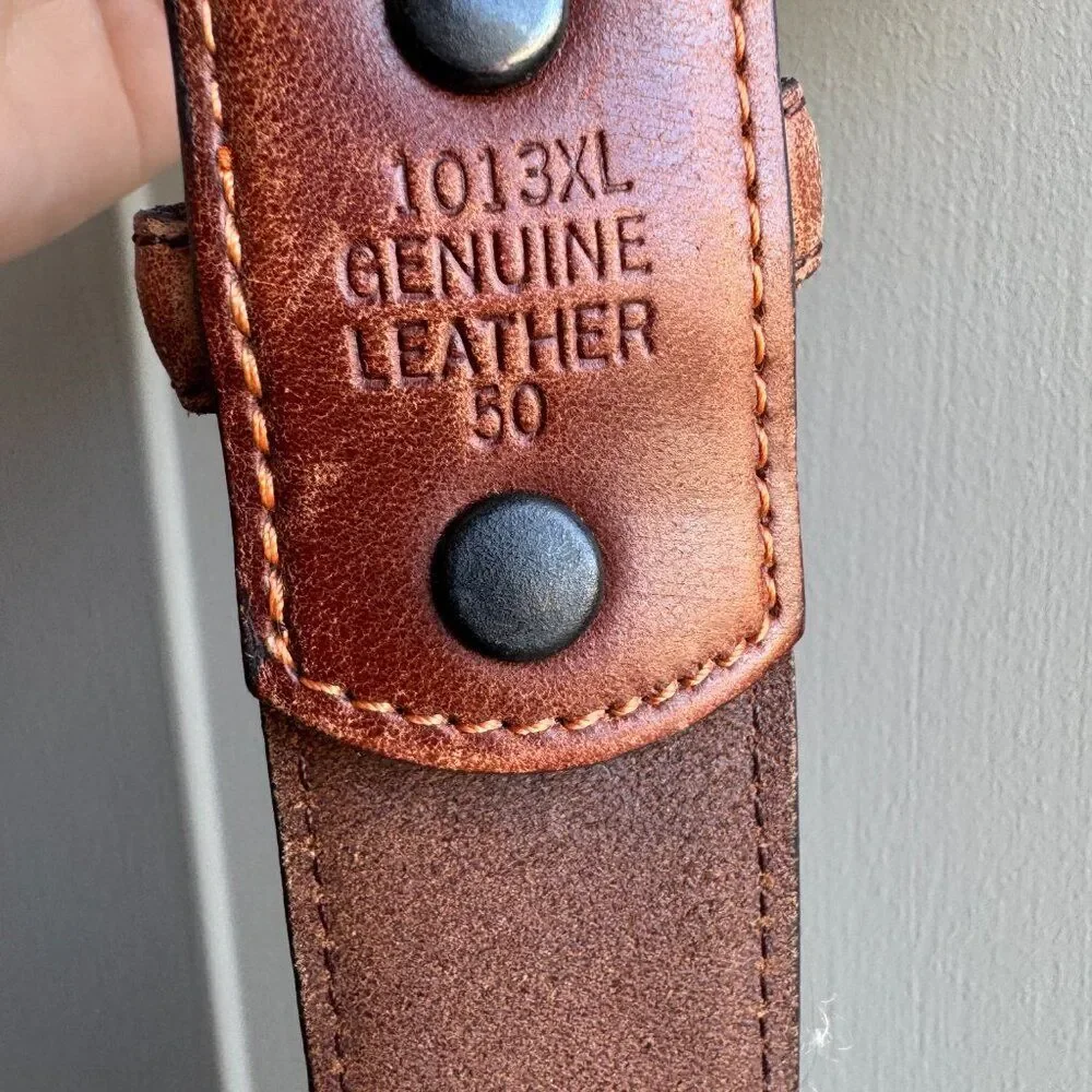 3D Belt Co Brown Leather Western Belt Mens Size 50